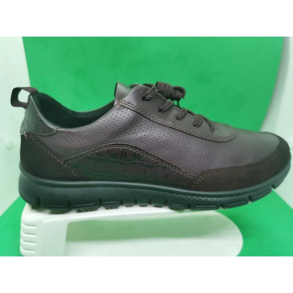Hotter Womens Gravity II Sneaker Size 9.5  Leather Lace Up Comfy Shoe